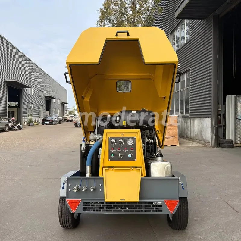 Customized Professional New Design 185 190 CFM Diesel Lubricated Air Cooled Screw Compressor For Rock Drilling Machine