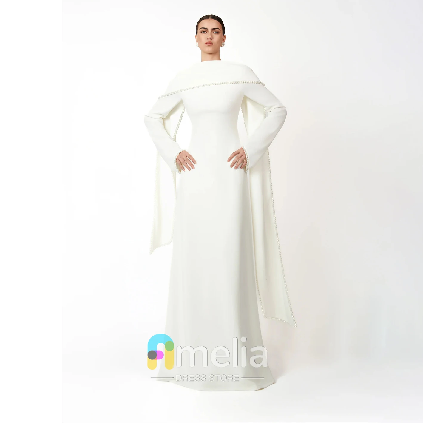 

Amelia Evening Dresses O Neck Crepe for Special Occasions Formal Gowns Elegant Party Dresses Woman For Dubai 2024