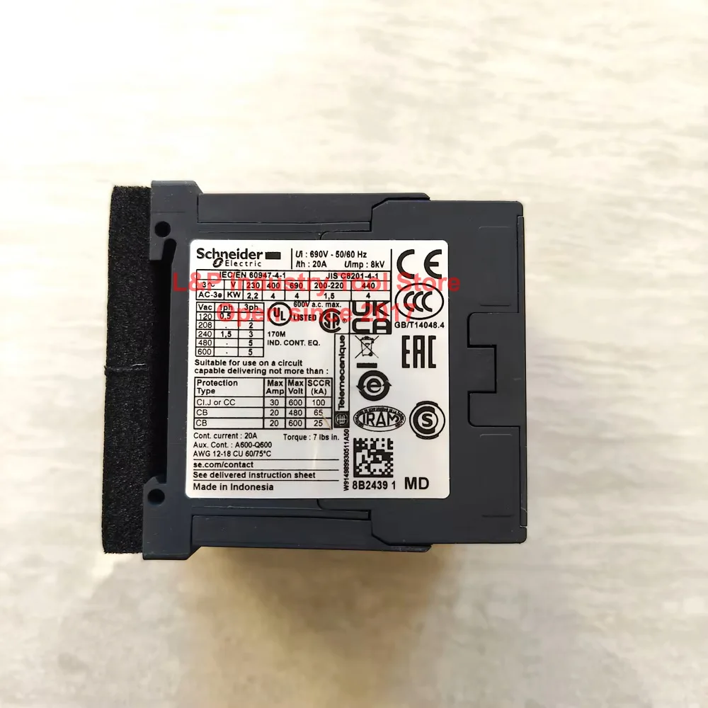 Original Schneider Electric Device LP1K090085MD Control LP1K090085MDS35 Contactor 9A 2NO 2NC DC 220V For Elevator Accessories