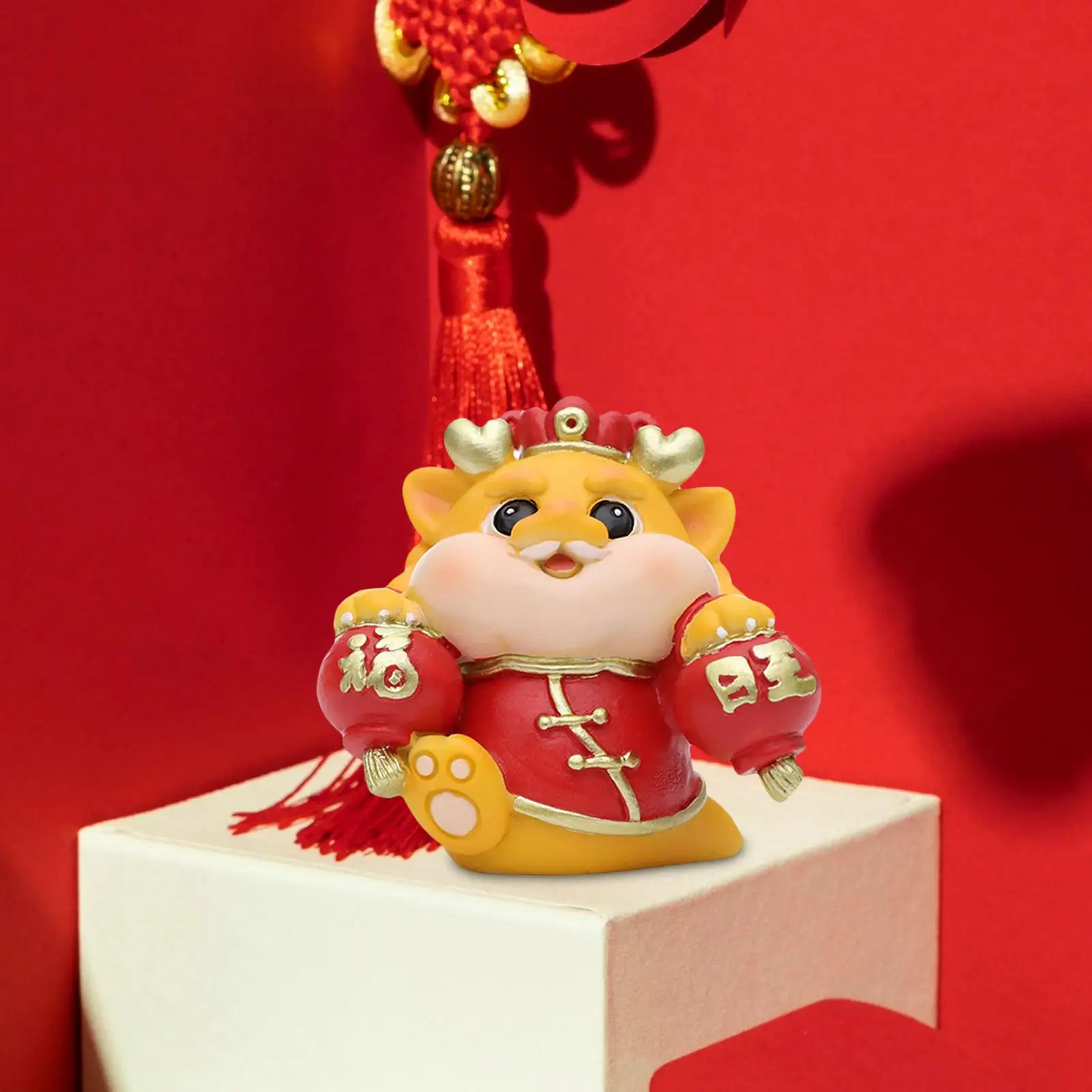 Drachenjahr-Maskottchen-Statue als Dekoration für Schrank, Schreibtisch, Tischdekoration und Bücherregal
