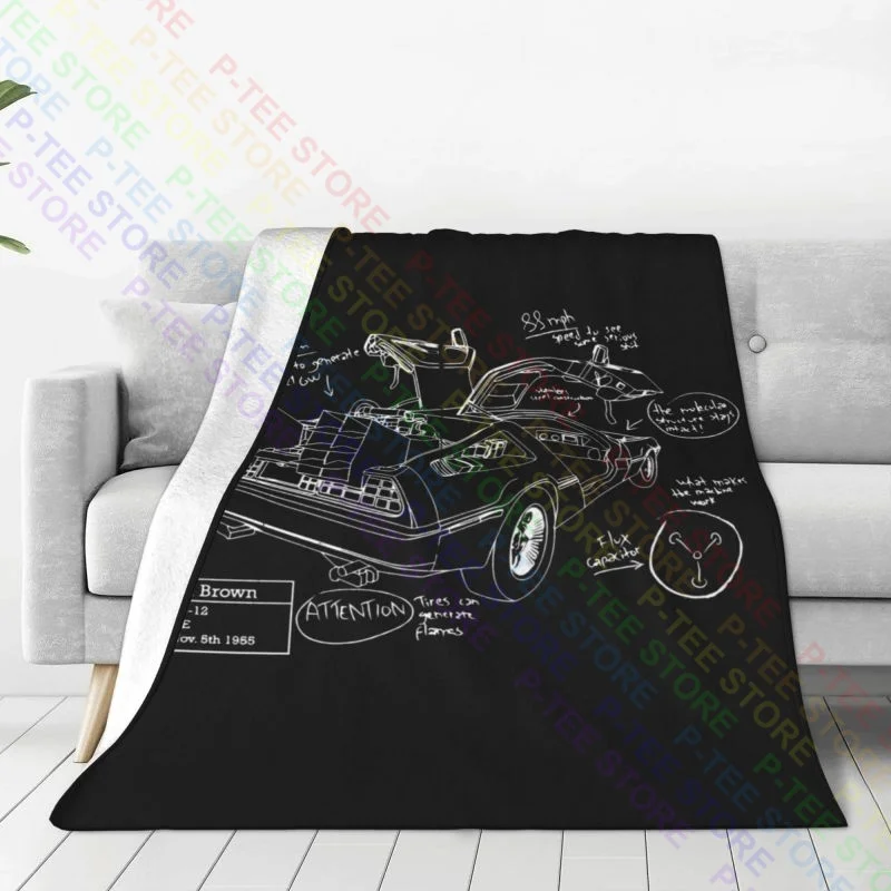 Back To The Future Blanket Casual For Bed Four Seasons Cover Blanket Sofa Decorative