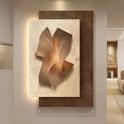 LED light light abstract high sense art mural lamp sandstone light luxury living room sofa background wall painting bedroom