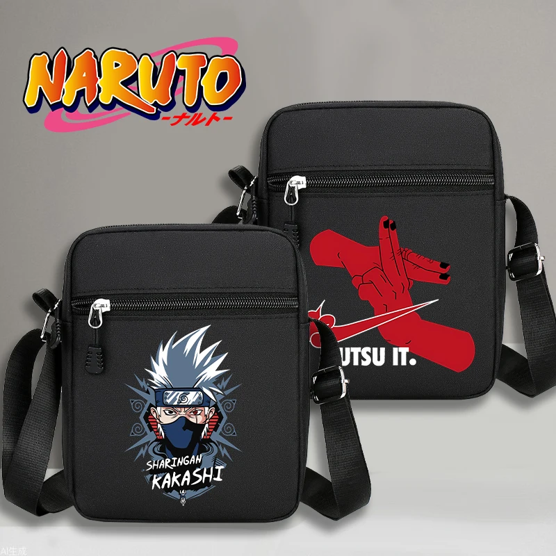 

Naruto Simple Casual Mini Crossbody Bag Mens Nylon Small Shoulder Bags Fashion Oxford Messenger Phone Side Sling Chest Pack Gift
