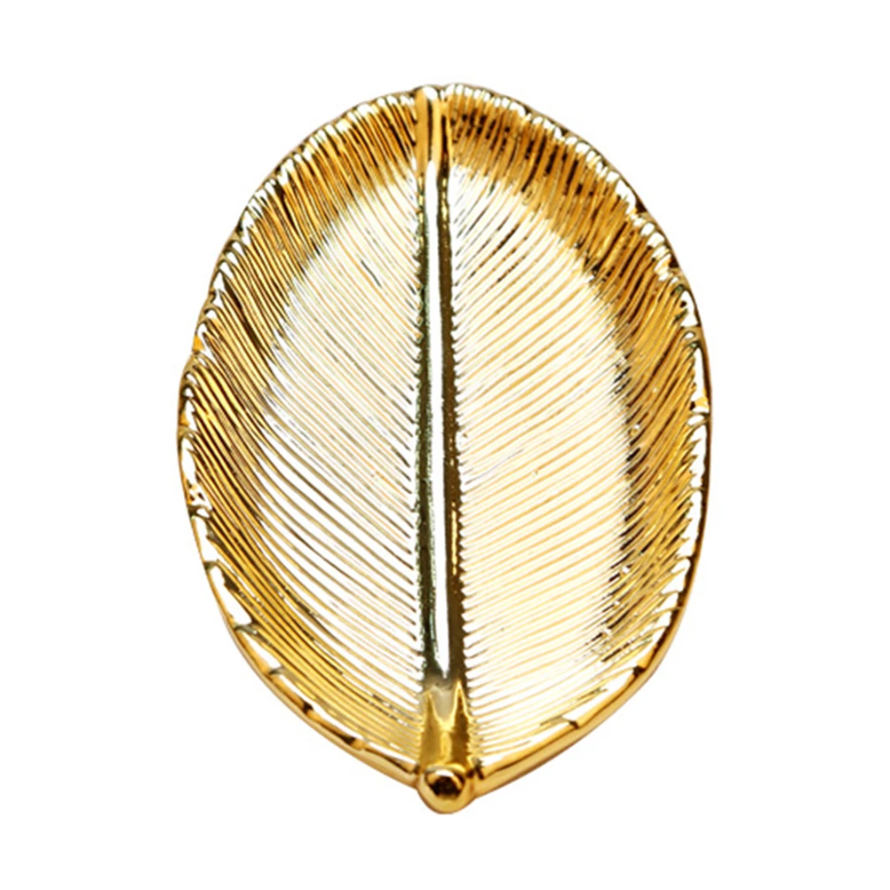 السيراميك مجوهرات عرض لوحة ورقة شكل حلقة حامل مسمار الفن عرض لوحة مجوهرات المنظم صينية تخزين المنزل