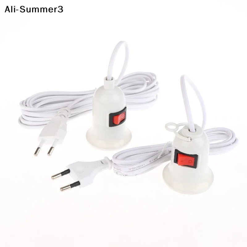 1Pcs Garden Lampholder With 3/5 Meters Cable EU Plug E27 Hanging Indoor Plants Light Holder With On/Off Switch Lamp Holder