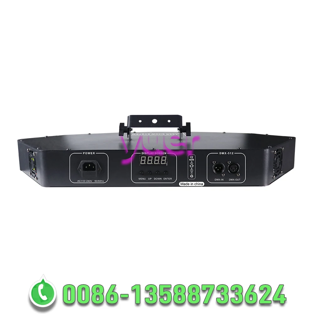 Imagem -03 - Sector Scanning Laser Light Full Color Dmx Voice Control Line Effect Iluminação de Palco dj Festa Disco Bar 6-eye