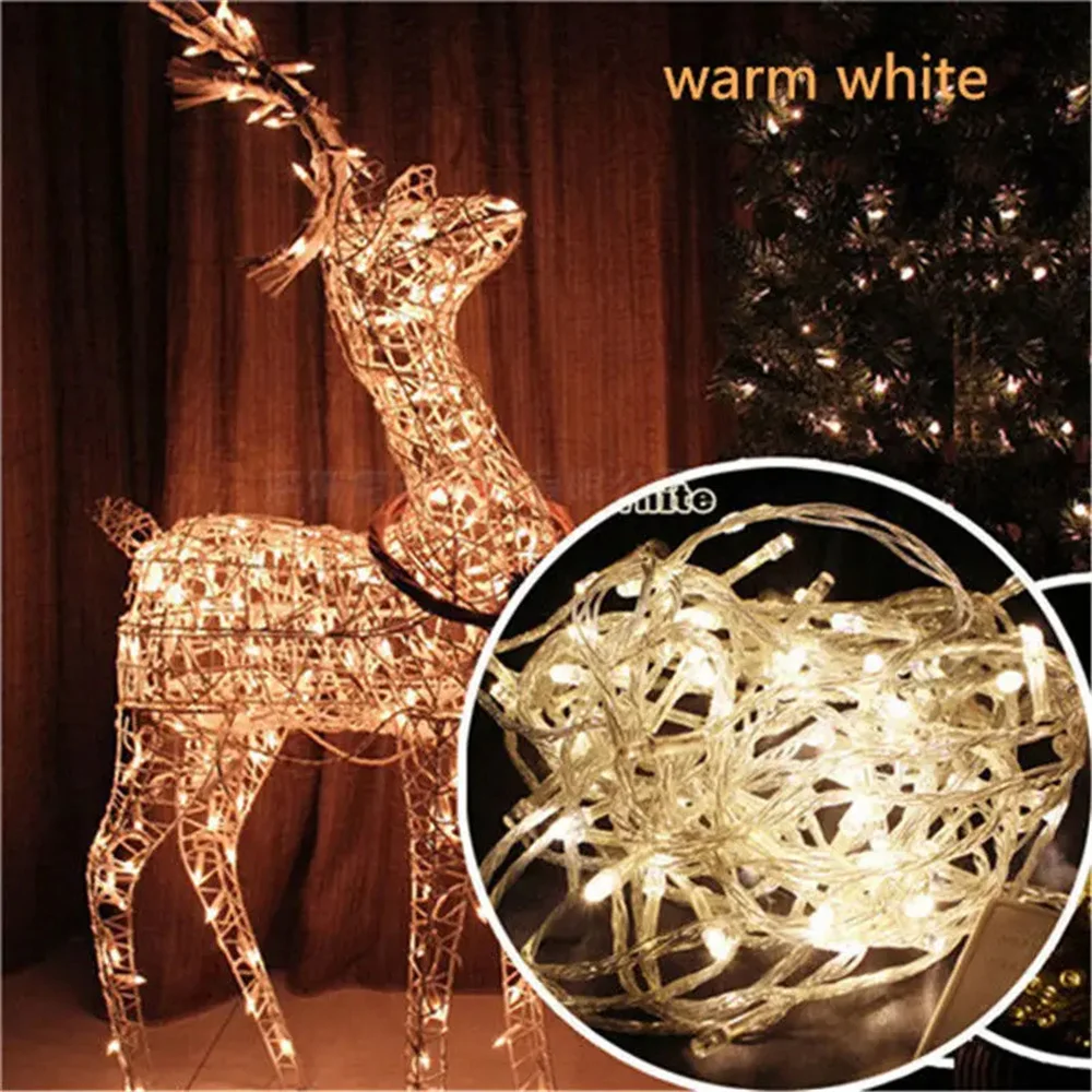 10M 100 LED String Light for Wedding Fairy Christmas Lights Outdoor Twinkle Christmas Tree Decoration Outdoor LED Christmas