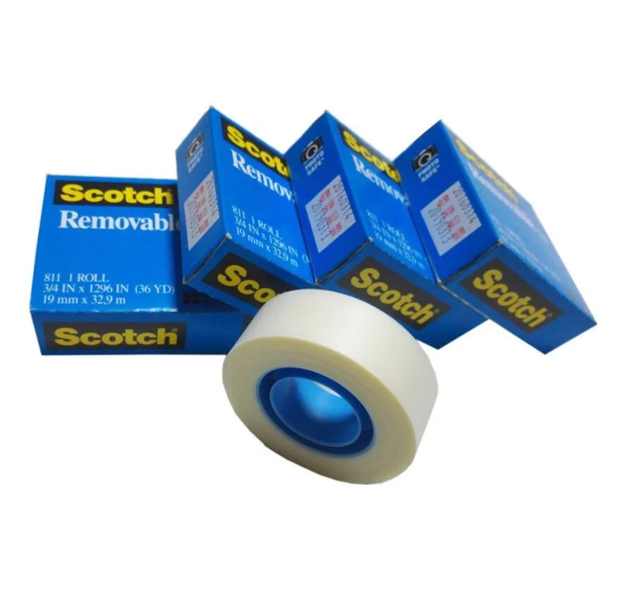 Scotch 811 Removable Tape, Matte Finish, 3/4" x 1296"/19mm*32.9m*roll