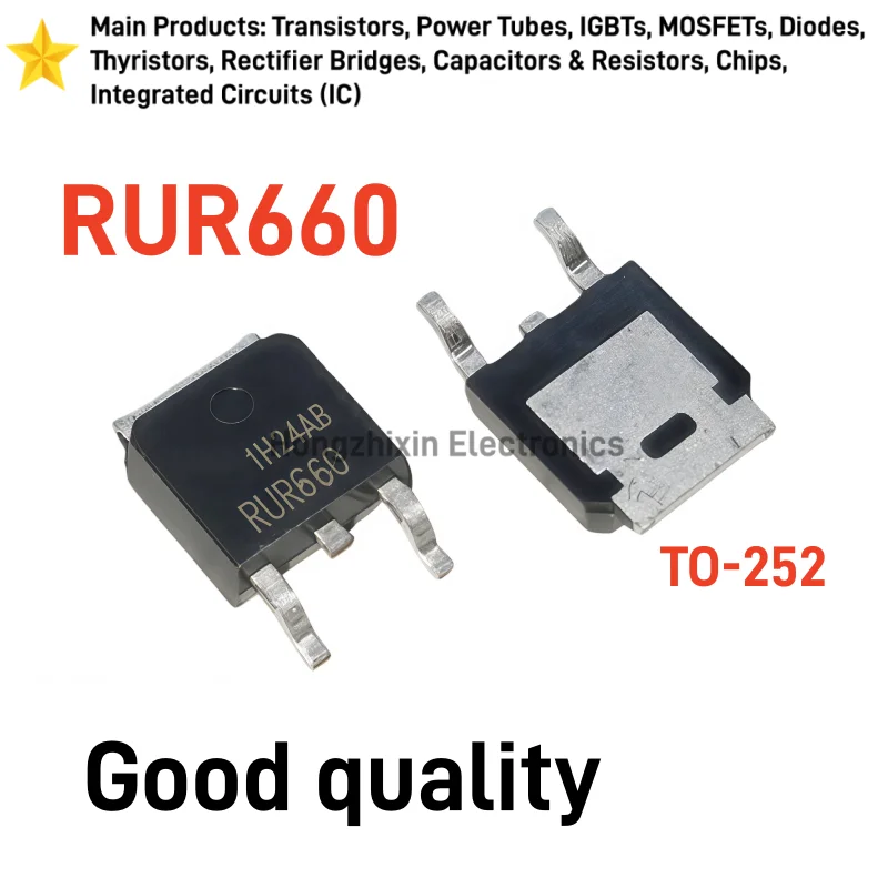 10PCS Brand new original RHR660 RUR660 RHRD660S9A TO-252 6A 600V fast recovery diode