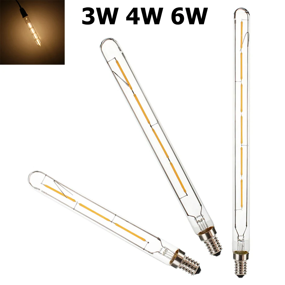 

T20 LED Bulb 3W 4W 6W 220V Tubes Tungsten Tube Lamps Light Room Stage Decorative Christmas Appliance White Home Edison Filament