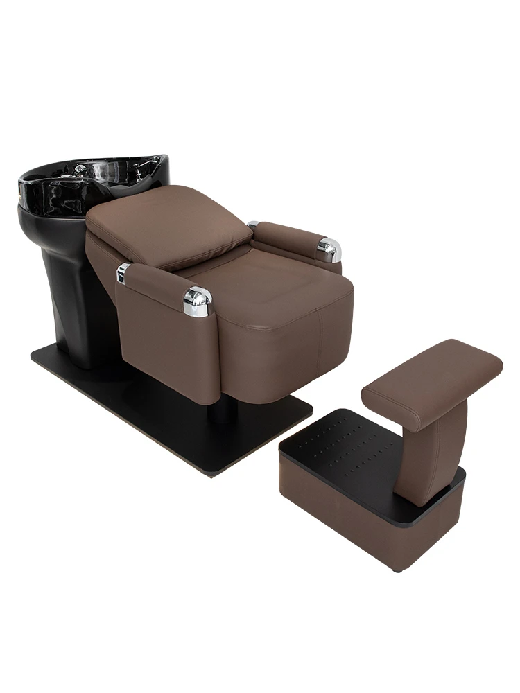 Hairdressing Deep Basin Shampoo Chair Hair Salon Flushing Bed High-End Fashion Simple Lying Half Shampoo Chair