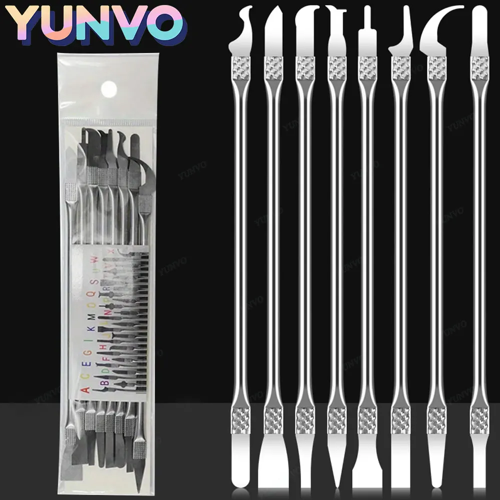 8 шт., инструмент для удаления клея с микросхем процессора, инструмент для ремонта микросхем, тонкие лезвия, пиратский ремонтный ручной инструмент для мобильного телефона, компьютера