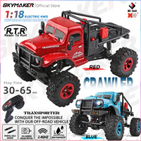 Wltoys 1/18 Mini RC Car 184020 2.4G With LED Lights 4WD Off-Road Electric Crawler Vehicle Remote Control Truck Toy for Children
