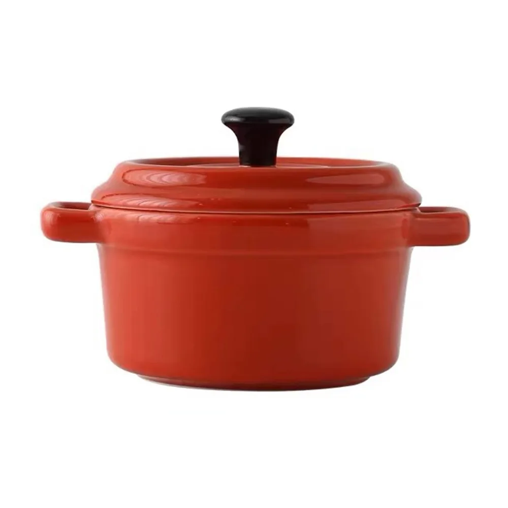Anti-scalding Ceramic Breakfast Bowl 200ml Hanging Ears Steamed Egg Bowl Reusable Dustproof Creme Brulee Bowl Salt/Sugar