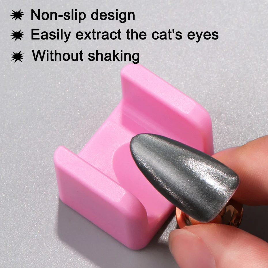 1 قطعة 5D عين القط واسعة الجانب ضوء المغناطيس الأبيض الوردي مسمار المغناطيسي عصا الفرنسية واسعة عين القط أدوات سهلة التشغيل أدوات مانيكير #3