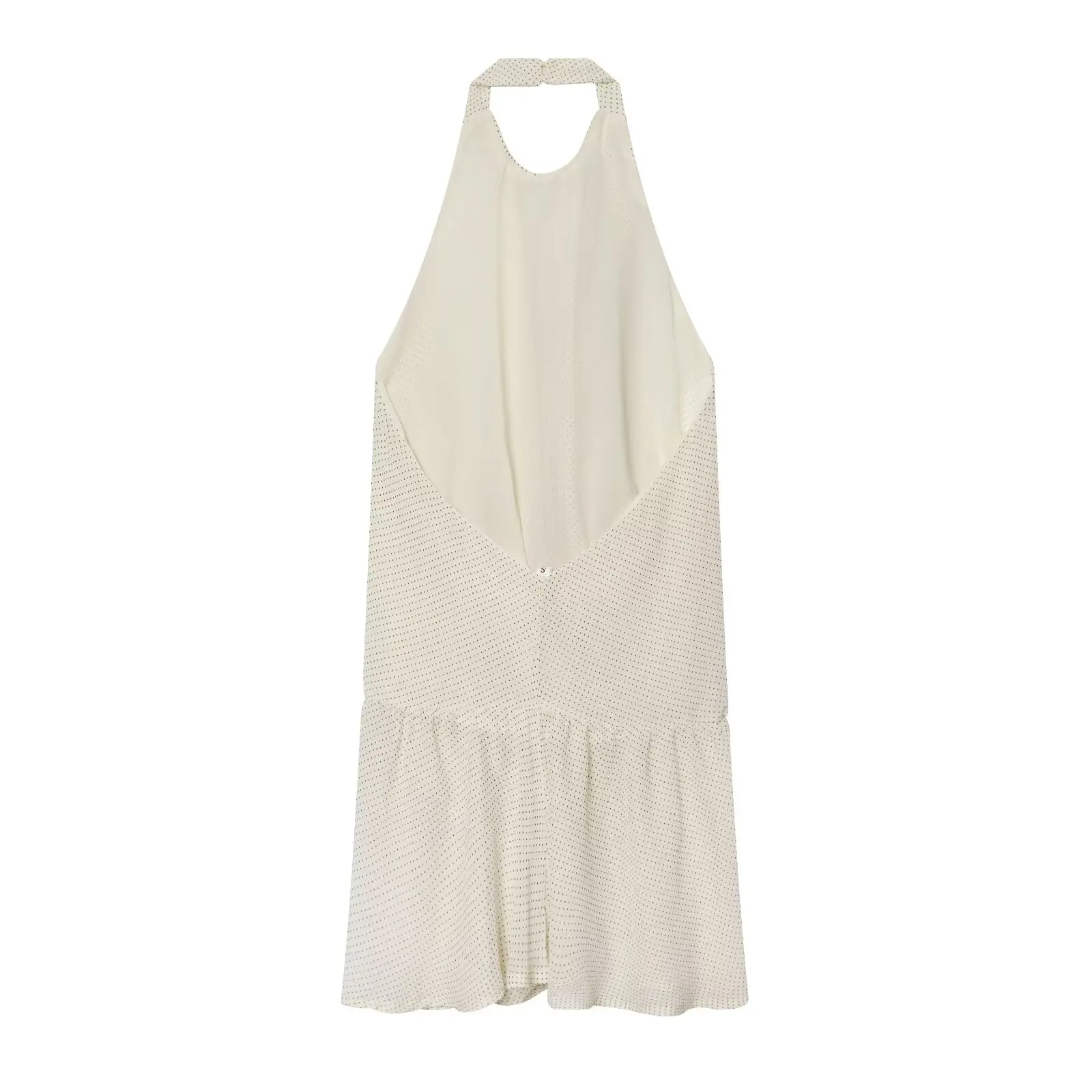BSAY 2026 Summer New Women's Halter Neck Backless Top With Draped Ruched Irregular Hem Loose Casual Elegant Streetwear Shirt