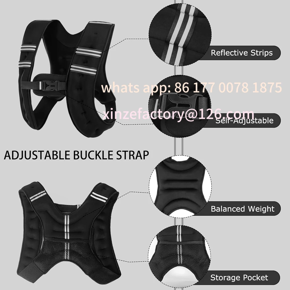 Customizable Weighted Vest for Men Women Kids Weights Included, Body Weight Vests Adjustable for Running Protective gear