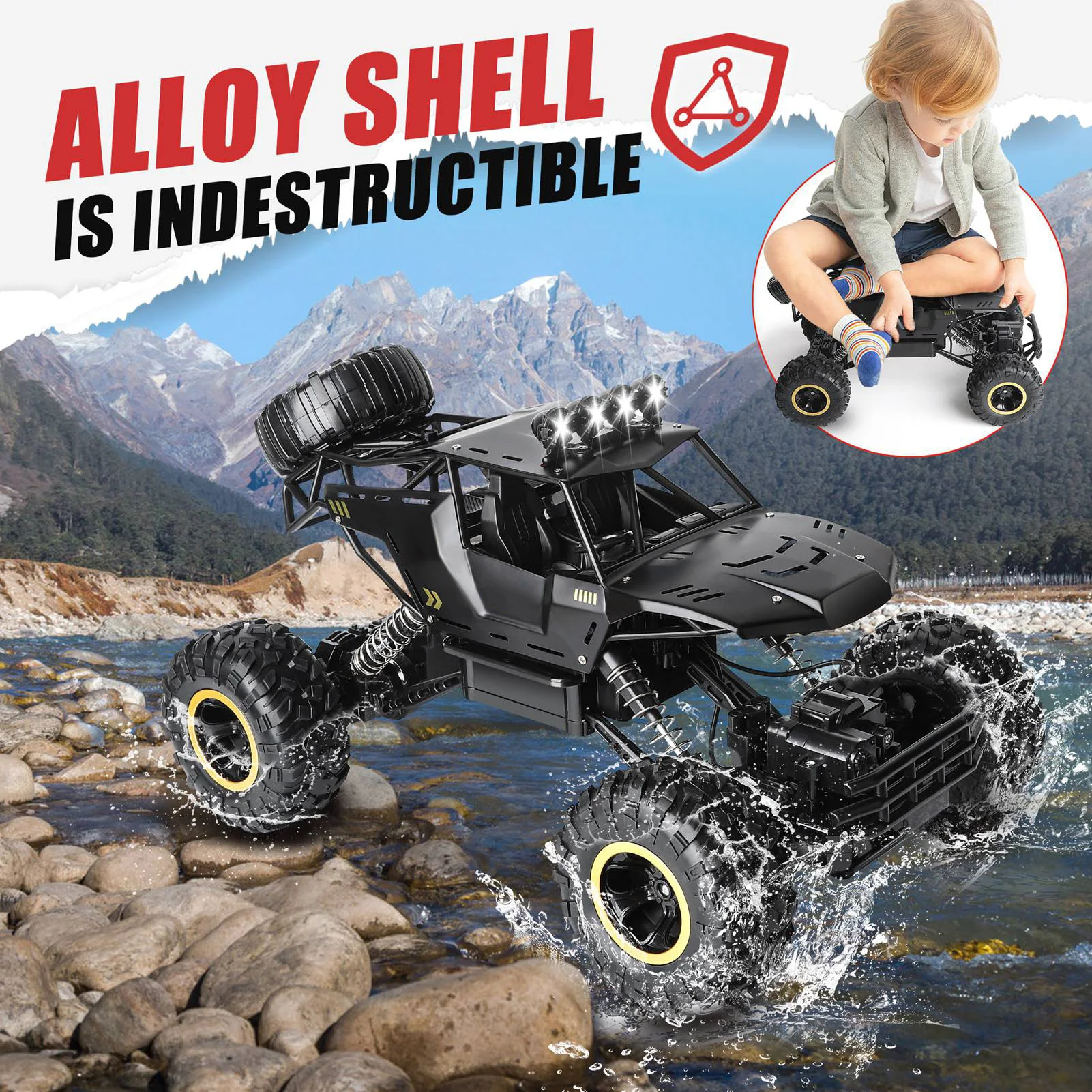 

Радиоуправляемый автомобиль 2,4 ГГц с дистанционным управлением, 48 км/ч, высокоскоростной 4-колесный привод, радиоуправляемый внедорожник с 2 батареями, радиоуправляемый внедорожник, радиоуправляемый автомобиль