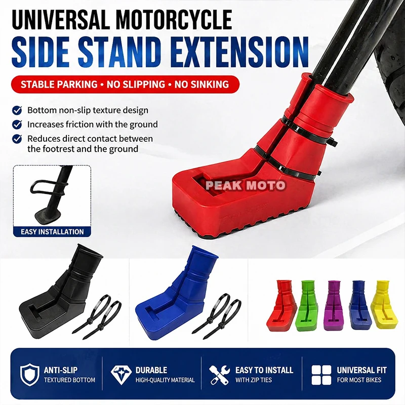 Motorcycle Stand Pad Kickstand Rubber Support Plate Outdoor Parking Motorbike Foot Side Stand Base Kickstand Holder Pad