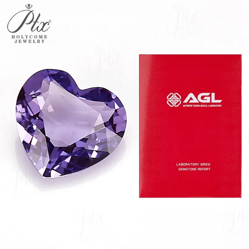 

Выполненный в лаборатории фиолетовый сапфир круглый/овальный/груша/принцесса/сердце AGL сертифицированный яркий цвет блестящей огранки для дизайнов ювелирных изделий