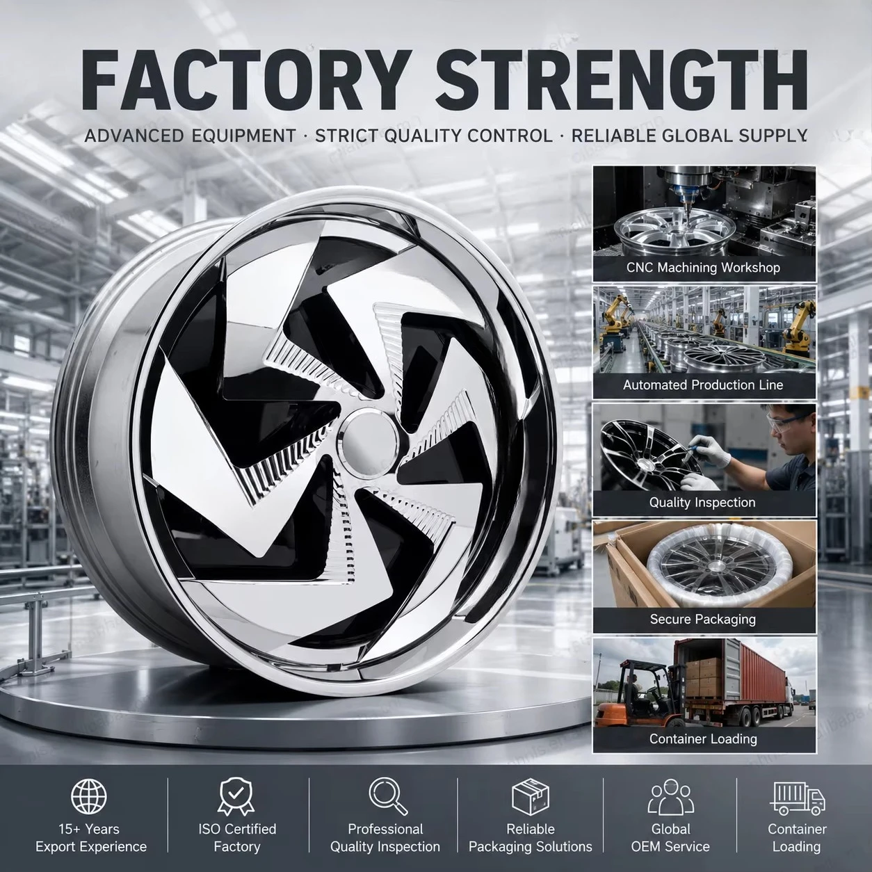 Floating Center Cap Alloy Wheels 20 22 24 26 Inch Deep Dish Spinner Rims for B-MW Au-di Mer-cedes Cor-vette C8 Custom Upgrade