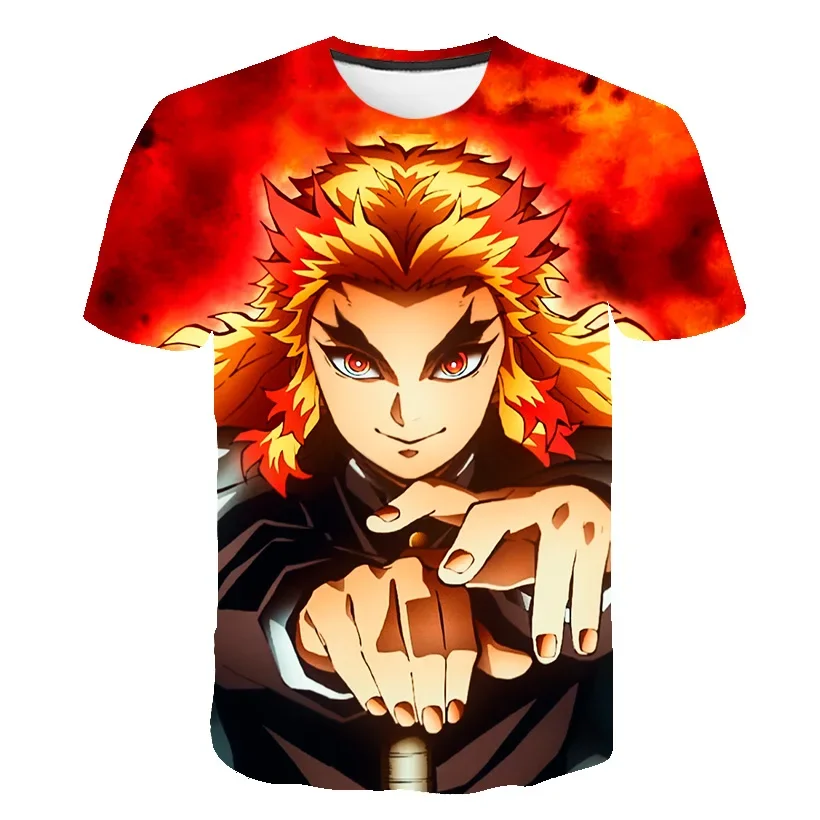 Anime Demon Slayer 3D Printed T Shirt Cosplay Kamado Nezuko Kochou Summer Short Sleeves Tee Shirt Men's Clothing Tops Tee