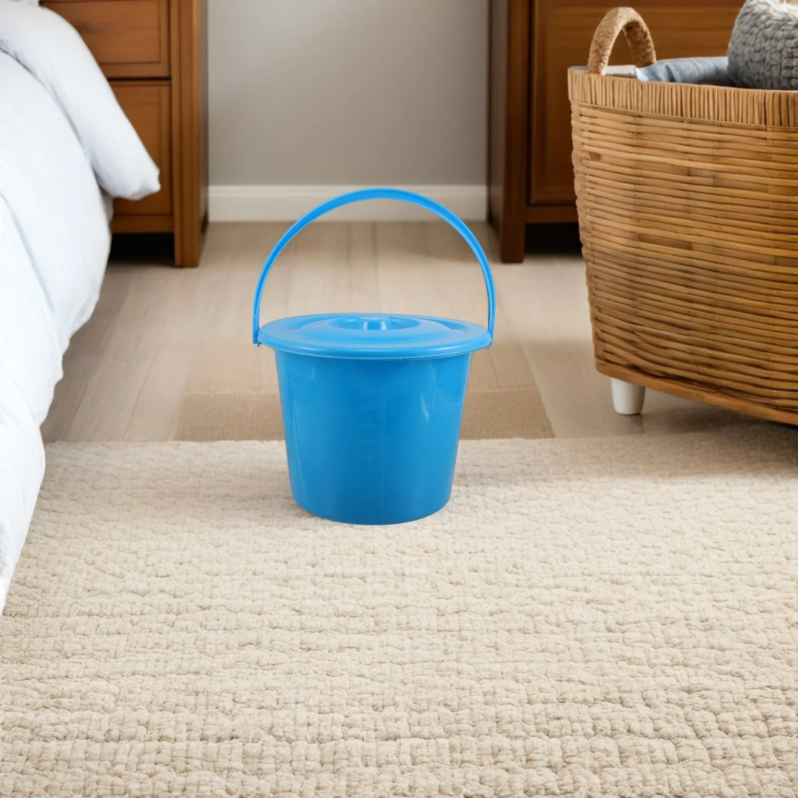 

3000Ml Portable Urinal Bucket with Sturdy Handle Secure Lid and Graduated Scale Thick Hard Plastic Urinal for Bedridden
