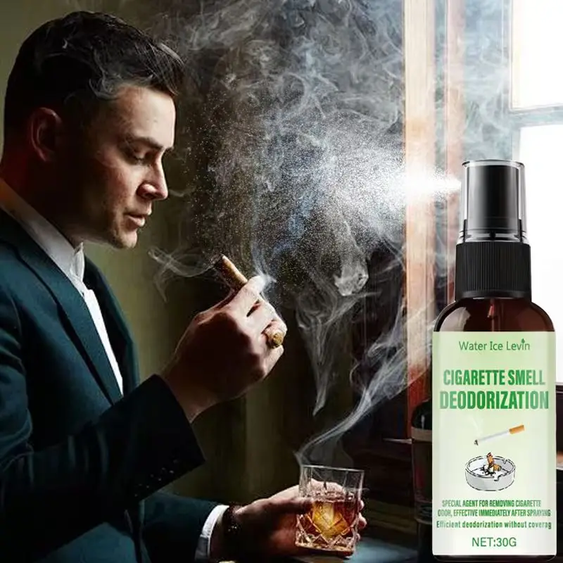 بخاخ مزيل العرق برائحة السجائر المائية آيس ليفين مع الليمون والنعناع واللافندر، معطر هواء قوي يزيل الرائحة
