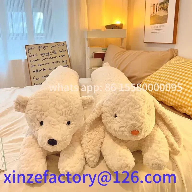 Customizable Large Rabbit Body Pillow Long Bear Cute Stuffed Animal Rabbit Sleeping Cushion Decorative