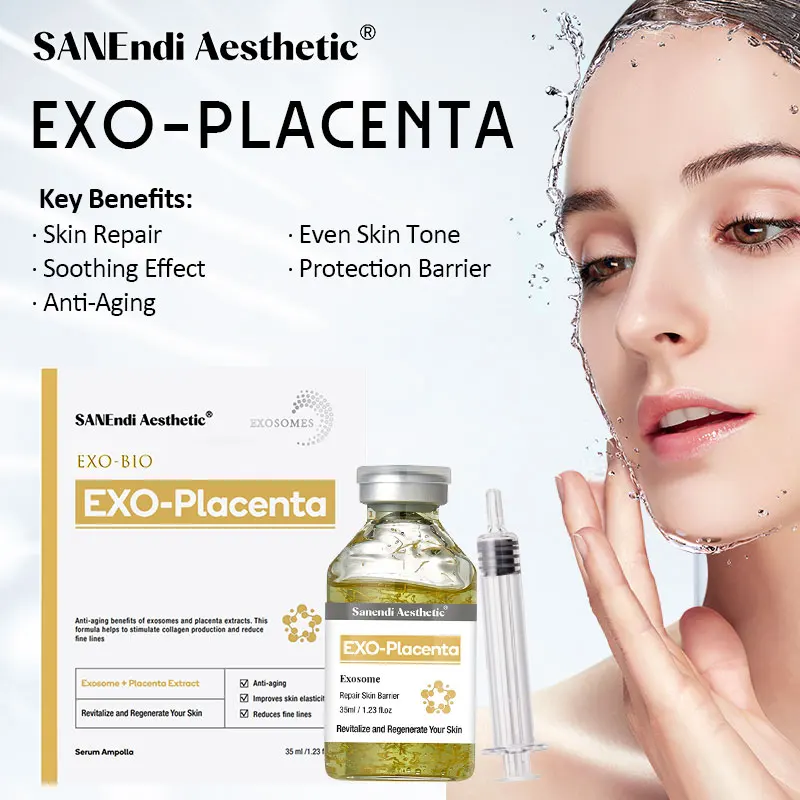 תאי גזע Exosomes Exo-Bio Placenta עם חומצה היאלורונית לסרום עור הפנים, מחסום רגרנטיבי דרמפן להאטת הזדקנות והבהרה