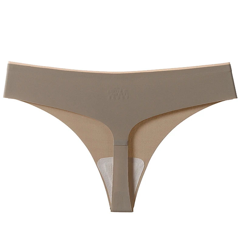 Ropa interior sexy para mujer, Tanga de seda de hielo, lencería sin costuras de secado rápido, majtki damskie bragas para mujer, novedad