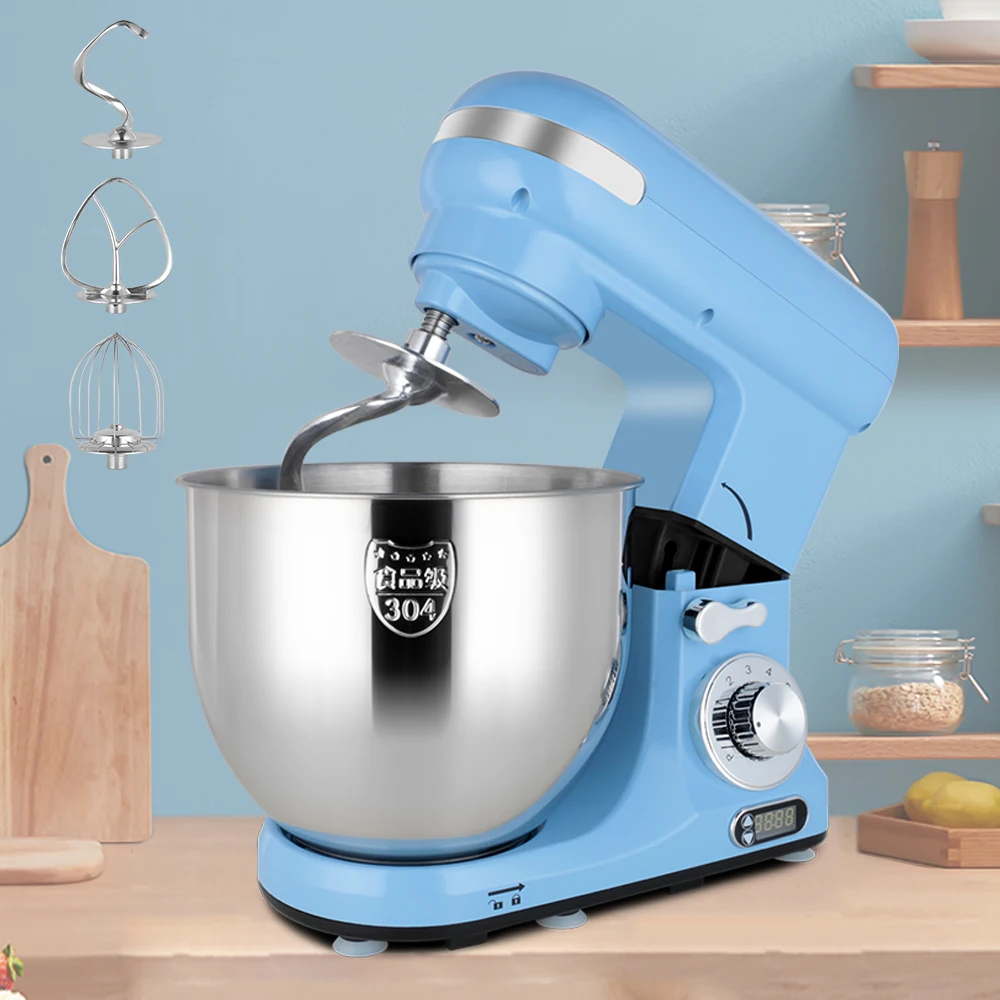 OEM 5.7L  Multifunction Dough Electric Cake Mixer Household Kitchen Machines Stand Food Mixers With LCD Timer