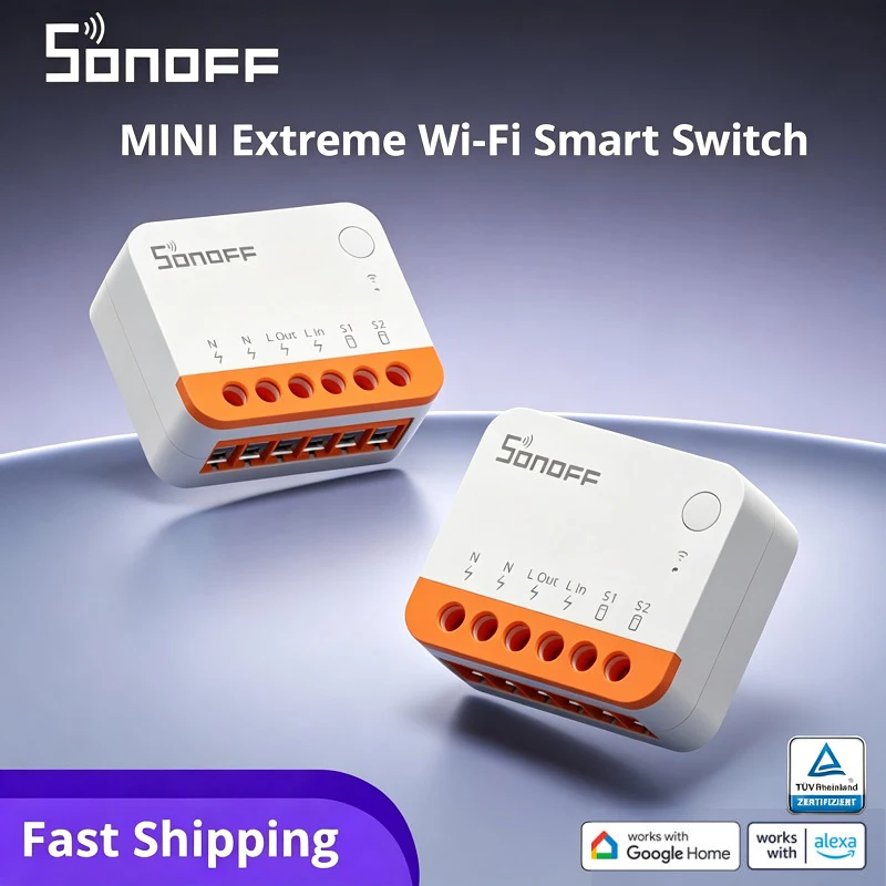 SONOFF MINI WiFi MINI R4 Smart Light Switch 10A Mini Smart Switch Detach Relay Mode ESP32 Chip Smart Timing Switch eWeLink APP