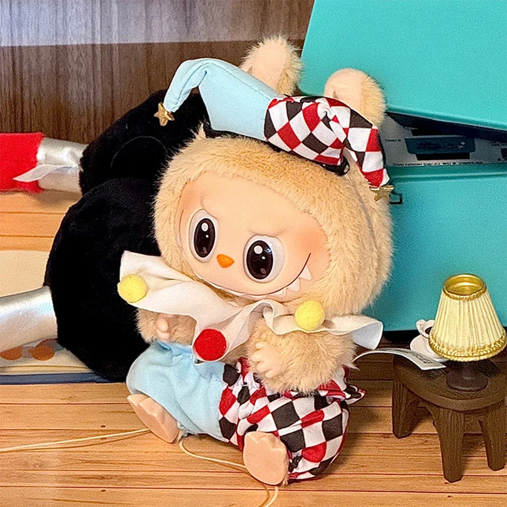 Clown Set Trendy Outfit for 15/17cm Ropa Labubu High Energy Series Ahead Mini Doll Clothes V2/V3 Fashion Style