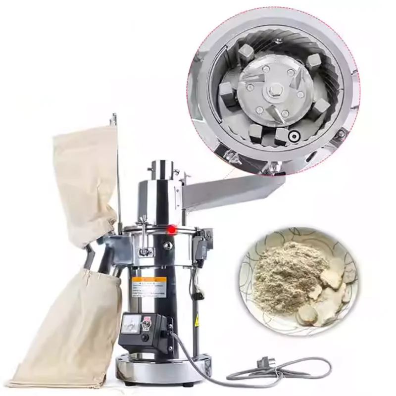 2025 جديد الفولاذ المقاوم للصدأ التلقائي آلة الطاحن الجذر الجاف عشب وأوراق سحق طاحونة لتجهيز الأغذية والاستخدام المنزلي #2