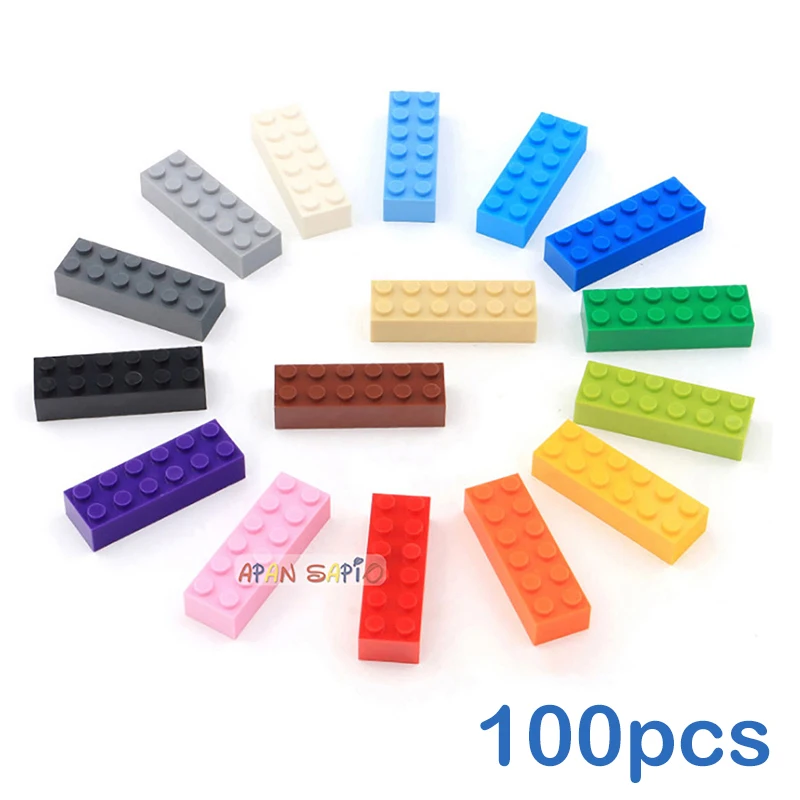 100pcs 2x6 Dot DIY Building Blocks Thick Figures Bricks Educational Creative Size Compatible With 2456 Plastic Toys for Children