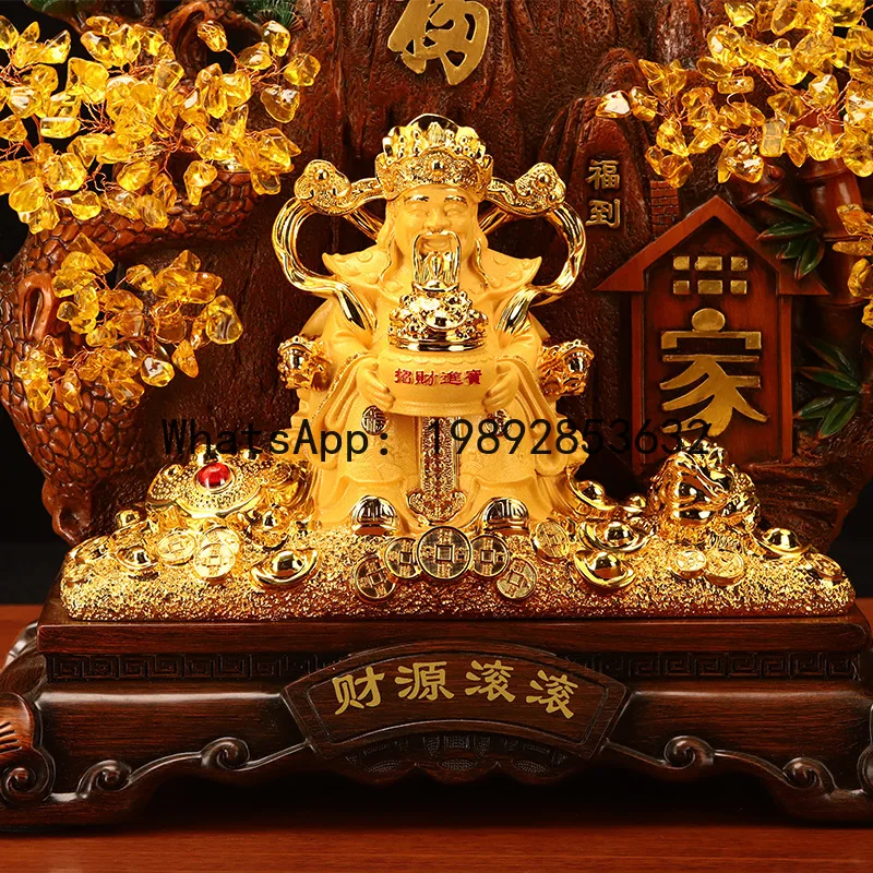 

PYJ fortune rolling tree god ornament home fortune living room office front desk decoration