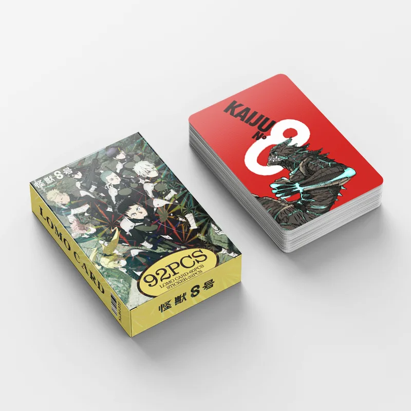 92pcs Kaiju No. 8 Anime Lomo Cards With Postcards Box Card Games For Fans Party Decorations Kids Gift
