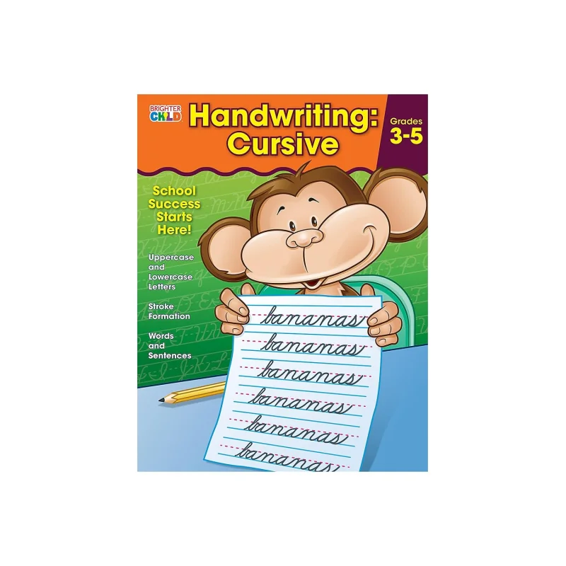 

Cursive Handwriting Workbook For Kids Grades 35 Cursive Letter Tracing Book Carson Dellosa 9781483816432