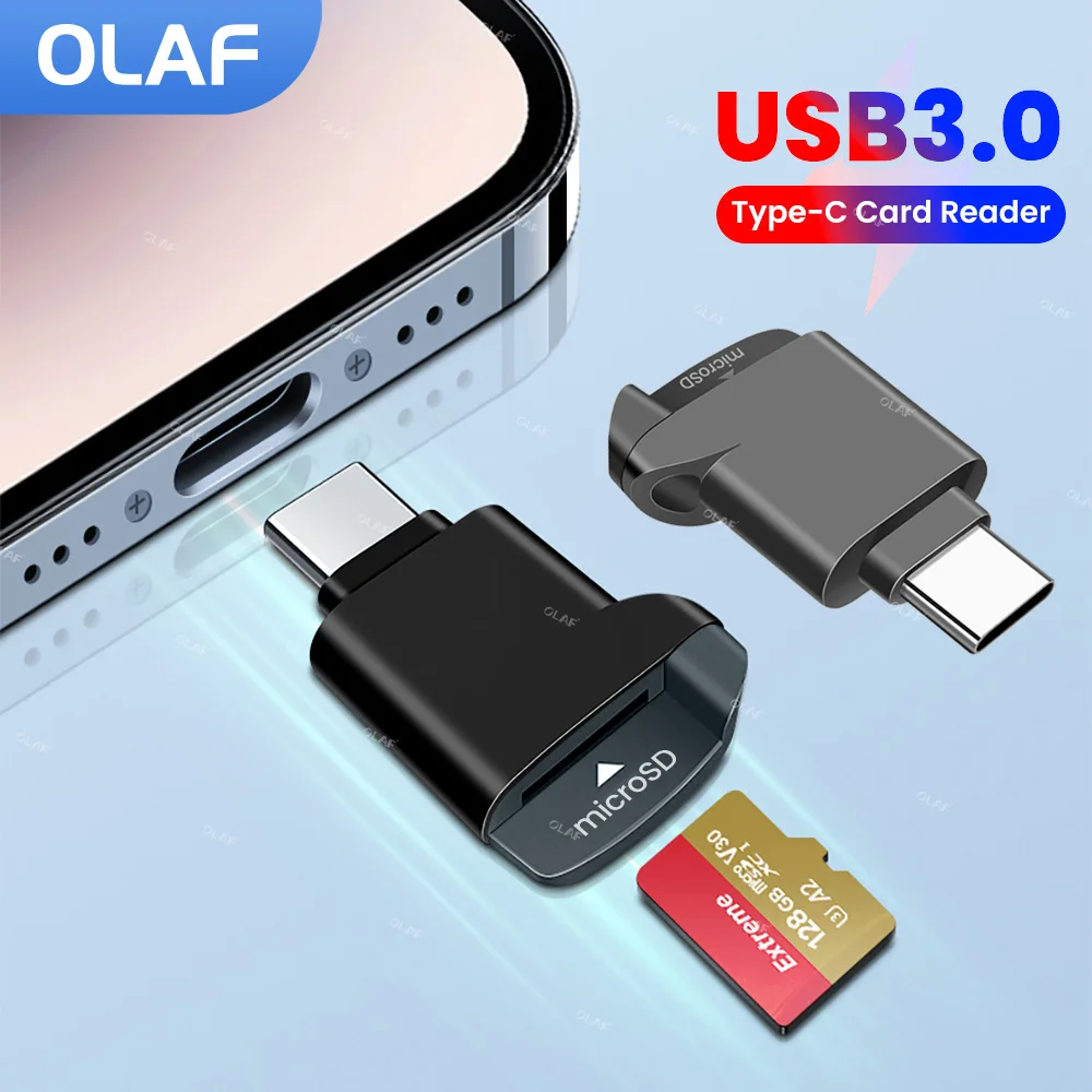 Type C 3.0/2.0 Mini TF Card Reader High Speed USB3.0/2.0 Type C Male To TF Memory Cardreader Adapter for PC Laptop Accessories