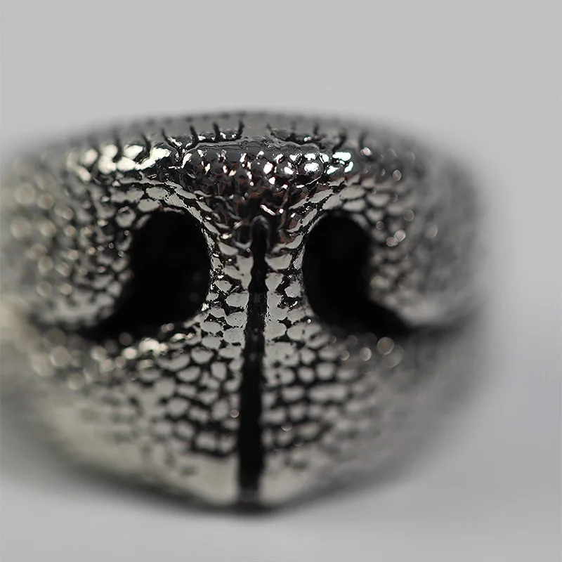 إكسسوارات مجوهرات أنيقة على شكل أنف الكلب للرجال والنساء، خاتم إصبع مزخرف رائع، ديكور أنيق للحفلات اليومية، إعادة فريدة من نوعها