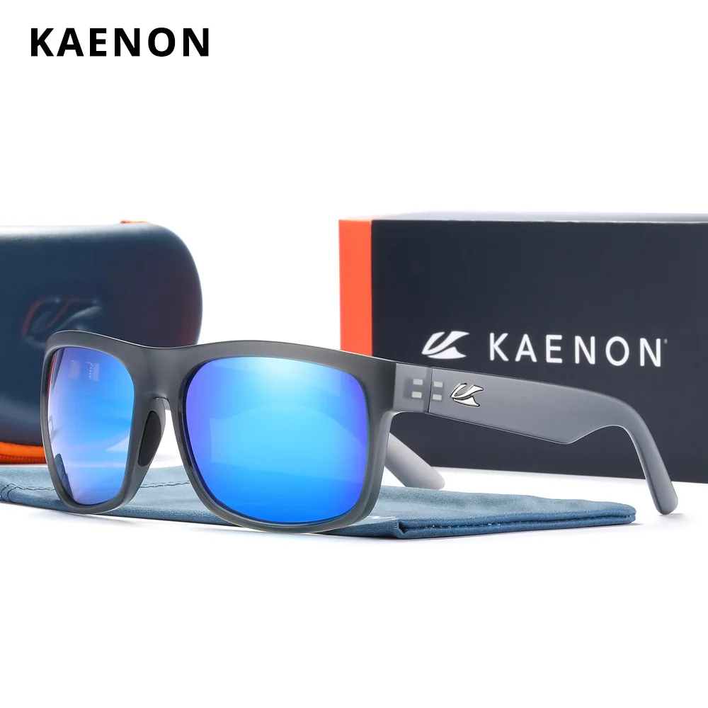 KAENON Polarized Sunglasses Men TR Material Frame Outdoor Anti-Glare Driving Goggles 1.1mm Enhanced Lens Sports Fishing Glasses