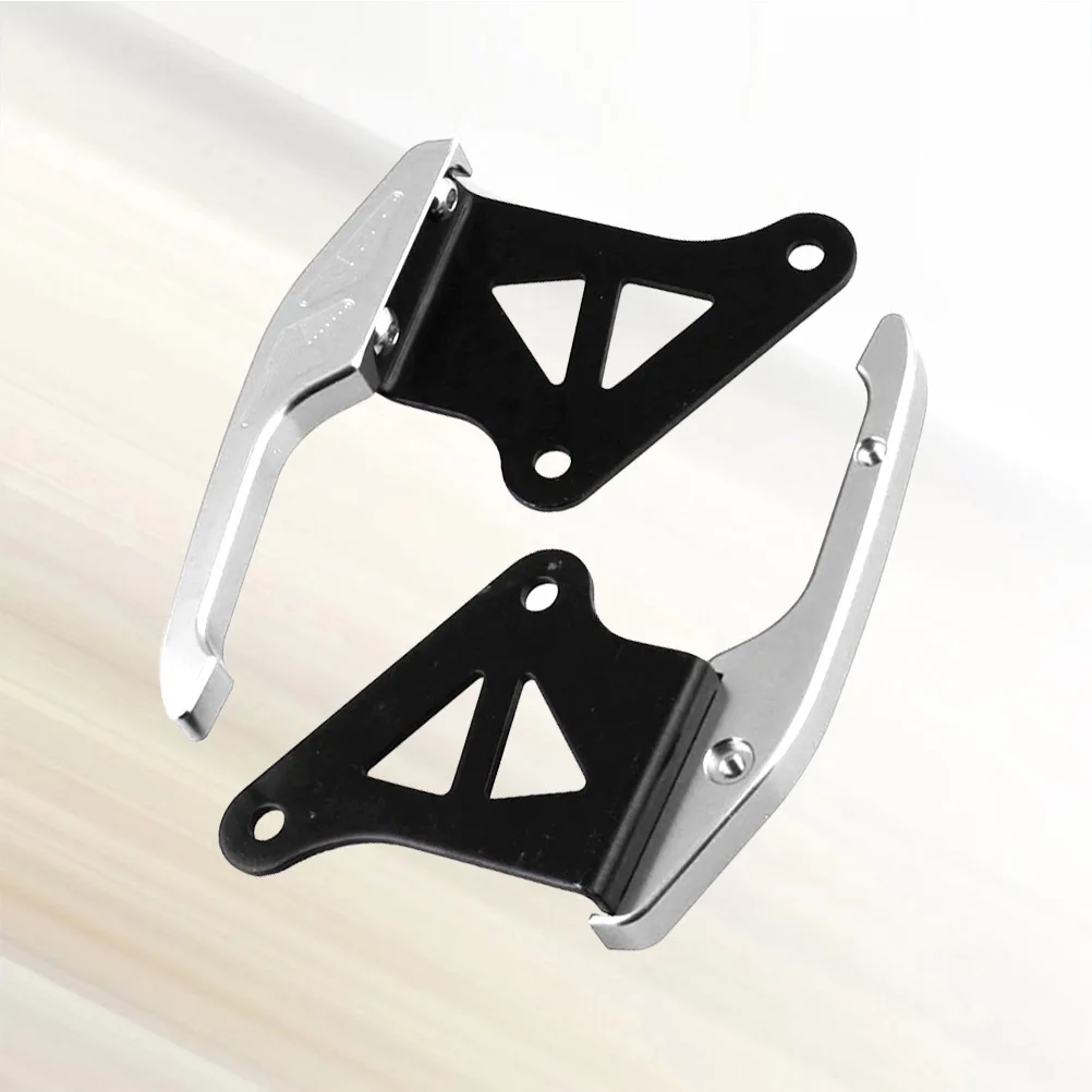 

1 Pair Motorcycle Back Seat Handle Aluminum Grab Bar Rustproof Easy Install Rear Seat Decoration Rail For -172 Silver