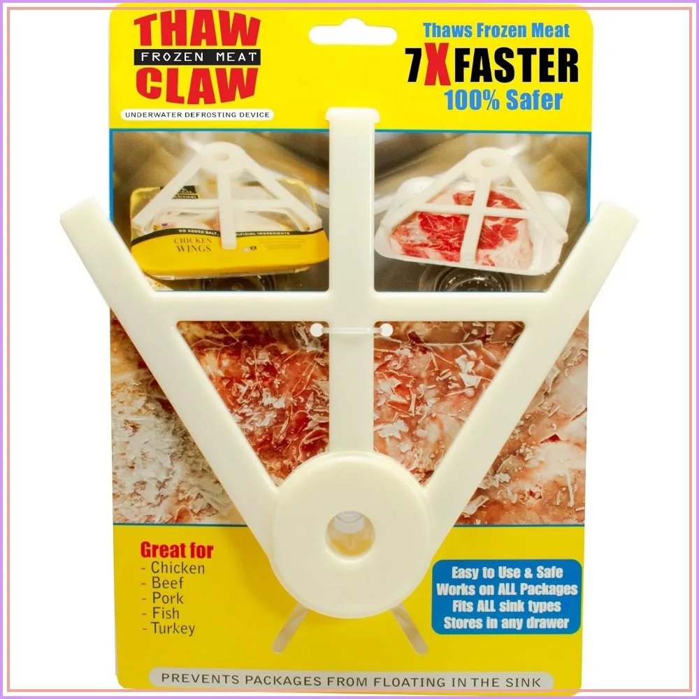Quick Meat Defroster: Thaws Chicken, Beef, Pork & Fish in Minutes, Fits All Sinks, Kitchen Essential
