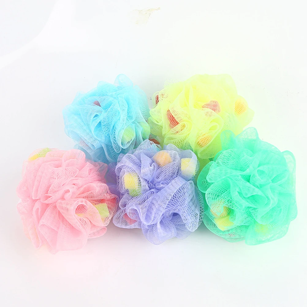 

shower ball shower mesh pouf bath mesh pouf shower loofahs body scrubber puff mesh bath sponges
