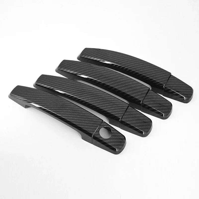 For Chevrolet TrailBlazer 2012~2020 Chrome Carbon Fiber Car Door Handle Cover Trim Car Styling Accessories