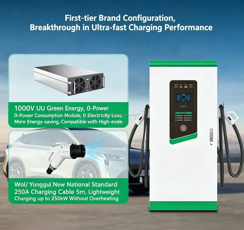 Carregador DC EV Direto da Fábrica 120kW CCS2 Estação de Carregamento Rápido Entrada AC 380V para Veículos de Nova Energia Uso Comercial e Geral