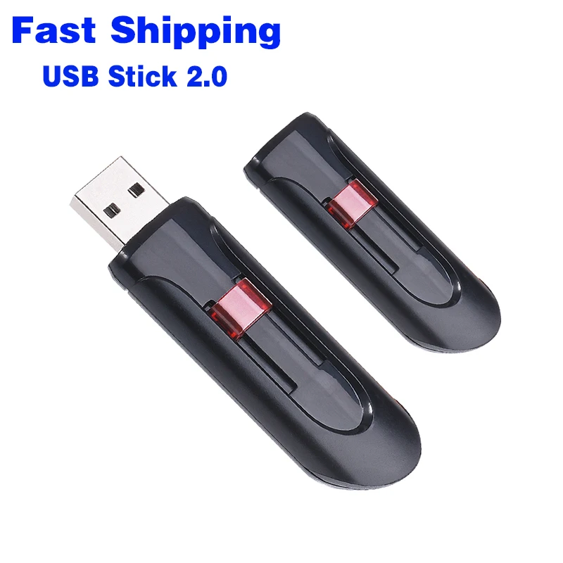 

Fast Shipping USB Flash Drive 64GB Black 2.0 Pendrive 32GB Gifts USB Stick 16GB External Storage 8GB Memory Stick 4GB U Disk