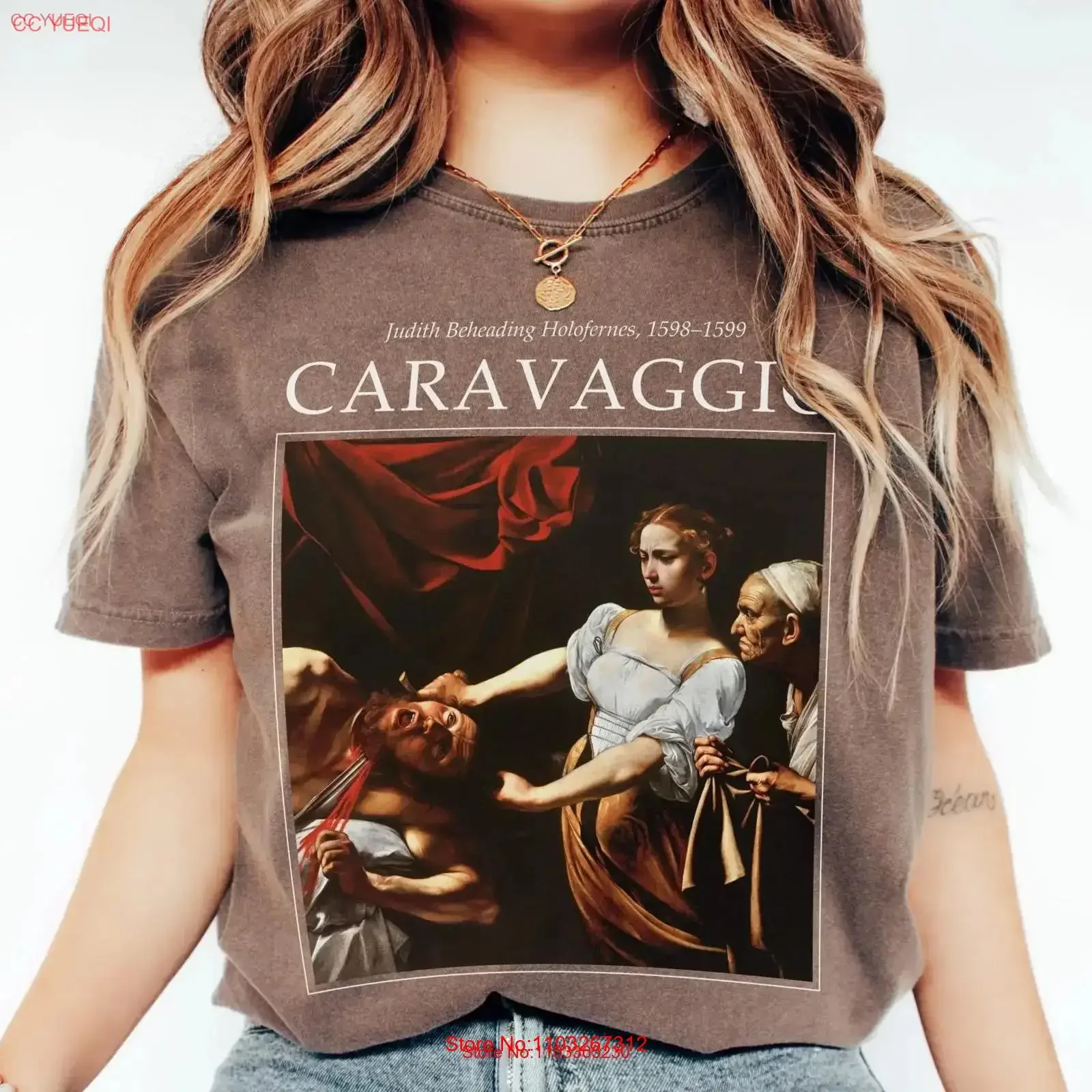 T-shirt Caravaggio Art : Judith décapitant Holofernes – Artiste célèbre, Droits des femmes, Vintage, Renaissance, Histoire, Unhinged