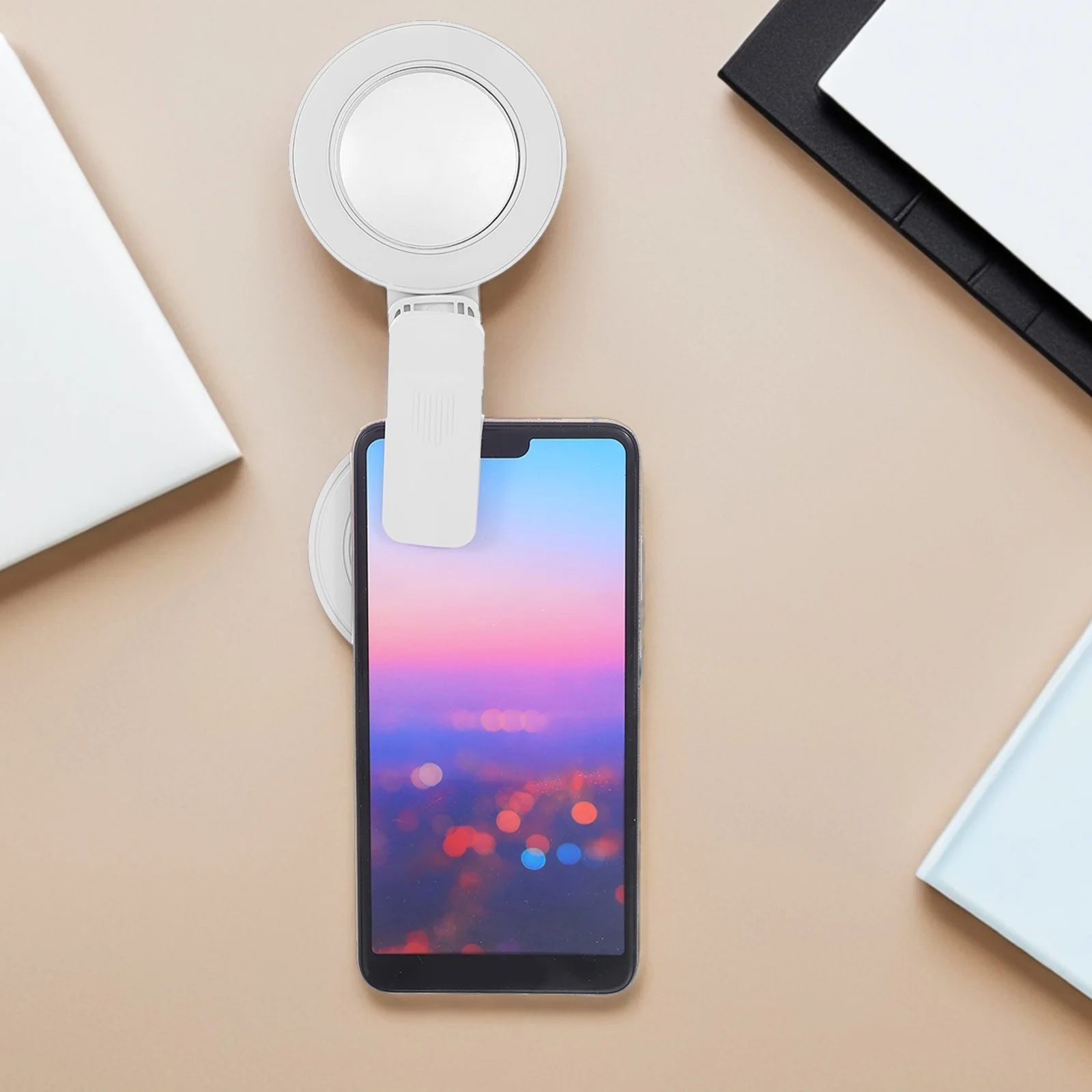 كاميرا خلفية لصور السيلفي مرآة ضوء عالمي بمشبك على ضوء سيلفي للهاتف ومرايا للتصوير الفوتوغرافي المحمول والإضاءة الطبيعية المحسنة #3